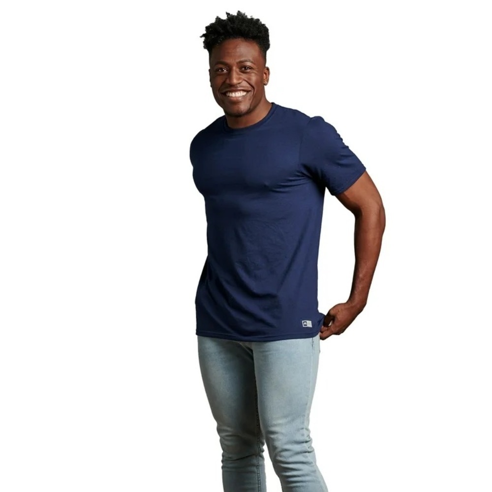 Russell Men's Navy Blue T-Shirt - Picture 2 of 6